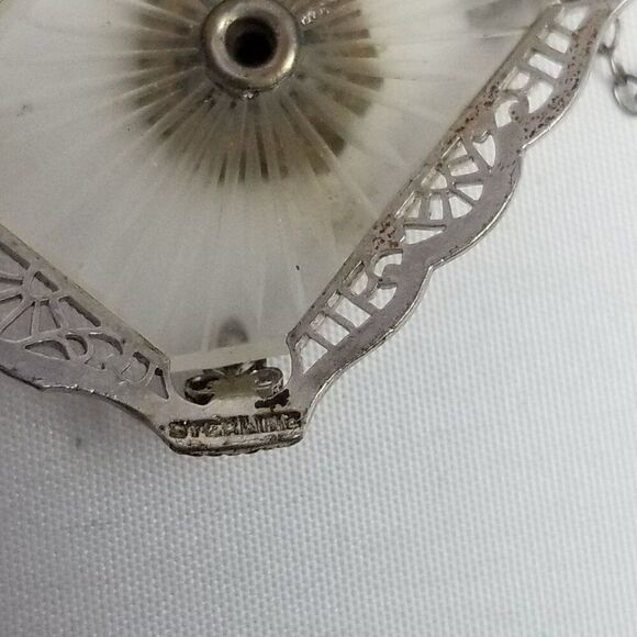 Vintage P&H Sterling Silver P&H Fraternity Sorority Pendant Necklace, Art Deco - Picture 4 of 7